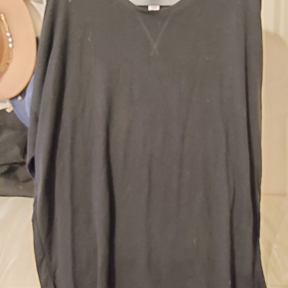 Victoria's Secret Black Ribbed Lounge Top Size Xxl